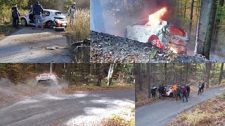 ERC Rally Hungary 2021 Crashes and actions [upl. by Lurline]