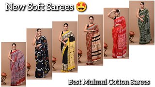 New Mulmul Cotton Sarees With Blouse  Best Quality Sarees 🥳  softsarees [upl. by Mortimer745]