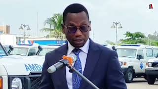 BENIN  LE GOUVERNEMENT RECEPTIONNE UN IMPORTANT LOT D’AMBULANCES [upl. by Ahsietal353]