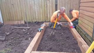 How to build raised beds using railway sleepers [upl. by Tchao]