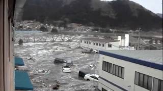 2011 Japan Tsunami Ofunato stabilized with Deshaker [upl. by Shaffer481]