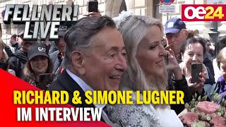 FELLNER LIVE Lugners geben erstes Interview nach der Traumhochzeit [upl. by Dewayne300]