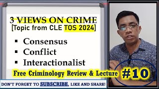 TOS Topic Three 3 Views on Crime  Criminology Review amp Lecture 10 [upl. by Jule]