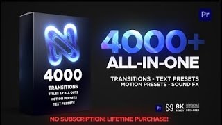 4000 Transitions Pack for Premiere Pro  Premium Pack [upl. by Sorci]