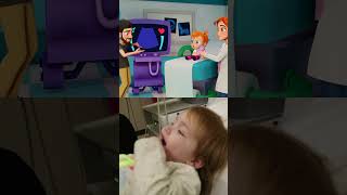 ADLEYS CEREAL BABY irl vs cartoon Baby Adley at the Hospital with Dr Mom shows heartbeat❤️📟 [upl. by Ellienad747]