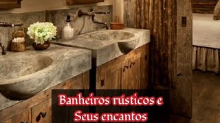 Banheiros modernos e rústicos  Fazenda  Chácara  Pedras  Tijolinhos Vamos Decorar [upl. by Nylrad194]