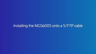 Installing the CommScope MGS600S onto a SFTP cable [upl. by Imojean]