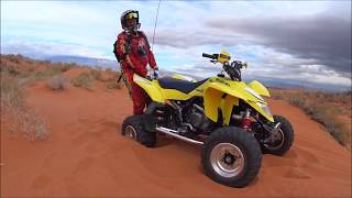 Suzuki LTR450 Quadracer  Dune Testing  Sand Hollow Utah [upl. by Harle]