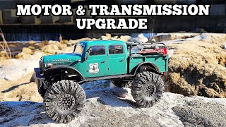 Scx24 Power Wagon Motor amp transmission upgrade [upl. by Neeroc]