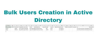 Bulk users creation powershell script for active directory [upl. by Newcomer]