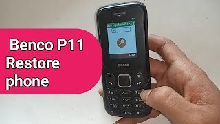 Benco p11 restore phone code [upl. by Beckerman]