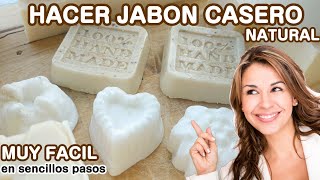 📌JABON CASERO 👉3 INGREDIENTES👈 MUY FACIL Hacer jabón NATURAL  Como hacer Jabón con aceite [upl. by Amuh]