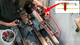 Colchester Student lathe  using the taper turning attachment [upl. by Ulah]