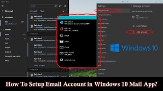 How To Add or Remove Email Accounts in Windows 10 Mail Tutorial [upl. by Tallie]