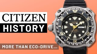 CITIZEN WATCH HISTORY Awesome mechanical electronic and quartz watches  and yes ecodrive [upl. by Wyatt]