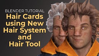 Blender Tutorial  Hair cards using the new Hair System and the Hair Tool [upl. by Justino]