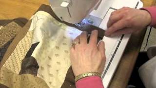 Keepsake Quilting Binding our Log Cabin Quilt Part 2 [upl. by Kahler804]