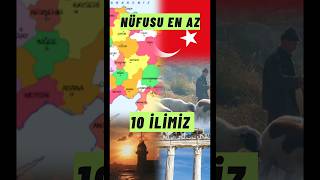 Nüfusu En Az Olan 10 İlimiz [upl. by Zeuqram]