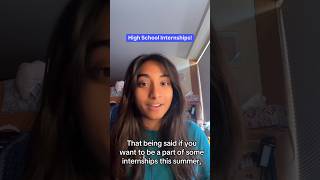 High School Internships 101 collegeprep highschooladvice highschoolinternships [upl. by Engdahl]