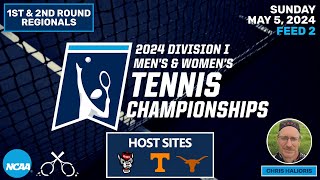 2024 NCAA Tournament Second Round CrossCourt Cast  Feed 2 Mens amp Womens College Tennis [upl. by Filberte]