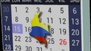 Calendario Festivos Colombia [upl. by Stacia]