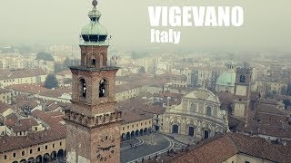 Vigevano Italy  Piazza Ducale amp The Bramante Tower  Travel By Drone [upl. by Narag]