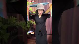 Easy Instruction for silk shawl styling like tops design for ladies fashion style shorts shawl [upl. by Queen]