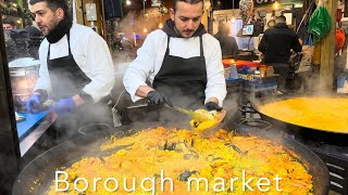 🇬🇧🎄🎅 CHRISTMAS IN BOROUGH MARKET LONDON STREET FOOD LONDON WALKING TOUR 4K60FPS HDR [upl. by Wunder758]