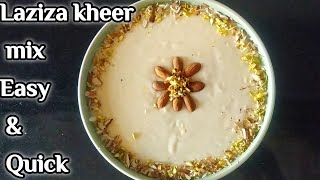 Laziza Kheer Mix Recipe  Kheer Recipe  Chef Faisal [upl. by Nospmoht]