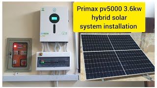 primax PV 5000 36kw hybrid solar inverter Canadian Ntype575w solarpanel InstallationHamza الیکٹرک [upl. by Rombert271]