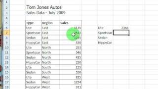 Excel Tutorial  SUMIF function [upl. by Elyrad56]