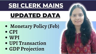 🔥Updated GDP List WPI CPI Monetary Policy UPI Transaction By Purva S Tiwari sbiclerk [upl. by Ereynihc]