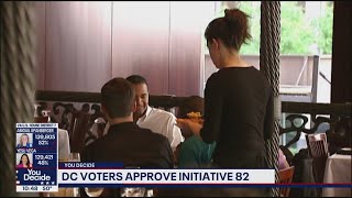 Initiative 82 passes DC tipped workers to be paid minimum wage  FOX 5 DC [upl. by Jotham]