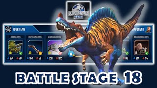 Jurassic World Game  Battle Stage 18  Dinosaur fights [upl. by Derreg867]