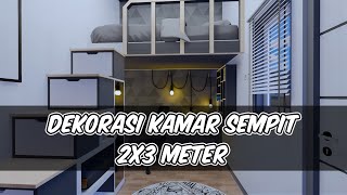 MAKEOVER KAMAR TIDUR SEMPIT SEDERHANA 2X3 METER  EPISODE RENOVASI KAMAR TIDUR SEDERHANA [upl. by Mart]