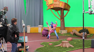 LazyTown Bing Bang behind the scenes with Chloe Lang Season 4 [upl. by Nosnaj]