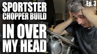 Sportster Chopper Build Ep 3  Gas Tank Oil Tank Headlight [upl. by Tjon]