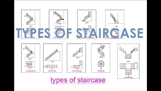 types of staircase plan amp section details [upl. by Lang21]