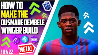 FIFA 22 PRO CLUBS  THE MOST OVERPOWERED 5⭐5⭐WINGER BUILD 👑⚡OUSMANE DEMBELE RECREATION BUILDFACE [upl. by Head6]