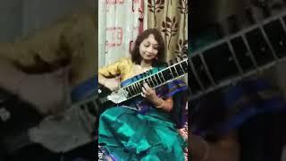 Rabindra SangeetEsho Shyamolo on Sitar music RaagDesh SitarDrAninditaMitra Doctor Sitarist [upl. by Marcelo]