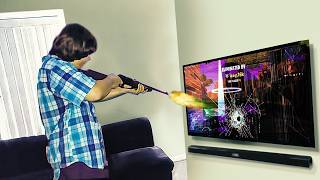 Kid SHOOTS tv after dad TURNS OFF WIFI Fortnite [upl. by Durkin]