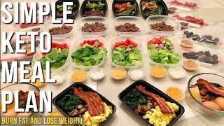 Simple Keto Meal Plan For The Week  Burn Fat and Lose Weight [upl. by Melvin]