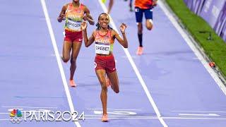 Beatrice Chebet closes down controversial women’s 5000m  Paris Olympics  NBC Sports [upl. by Ahseele]