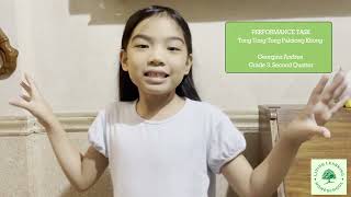 Tong Tong Pakitong Kitong Performance Task Grade 3 Second quarter Living Learning Homeschool [upl. by Lener307]