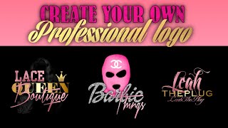 HOW TO CREATE YOUR OWN LOGO FOR YOUR BUSINESS ON YOUR PHONE💖🦋✨ LEAHTHEPLUG [upl. by Amsirahc]