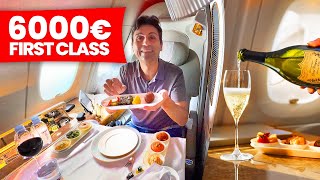 La mia prima volta in PRIMA CLASSE  First Class Emirates Dubai Milano [upl. by Ydolem]