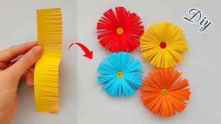 How To Make Easy Paper Flowers 🌸 DIY Paper Flower Craft Ideas Tutorial [upl. by Bleier639]