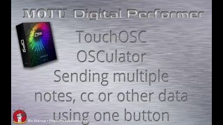 How to send multiple midi notes CC and or keystrokes using OSCulator [upl. by Otxis]