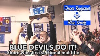 Shore Regional 45 Point Pleasant Beach 19  Blue Devils win 1st ever sectional wrestling title [upl. by Andrien762]