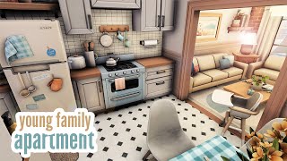 young family apartment \\ The Sims 4 CC speed build [upl. by Bronder247]